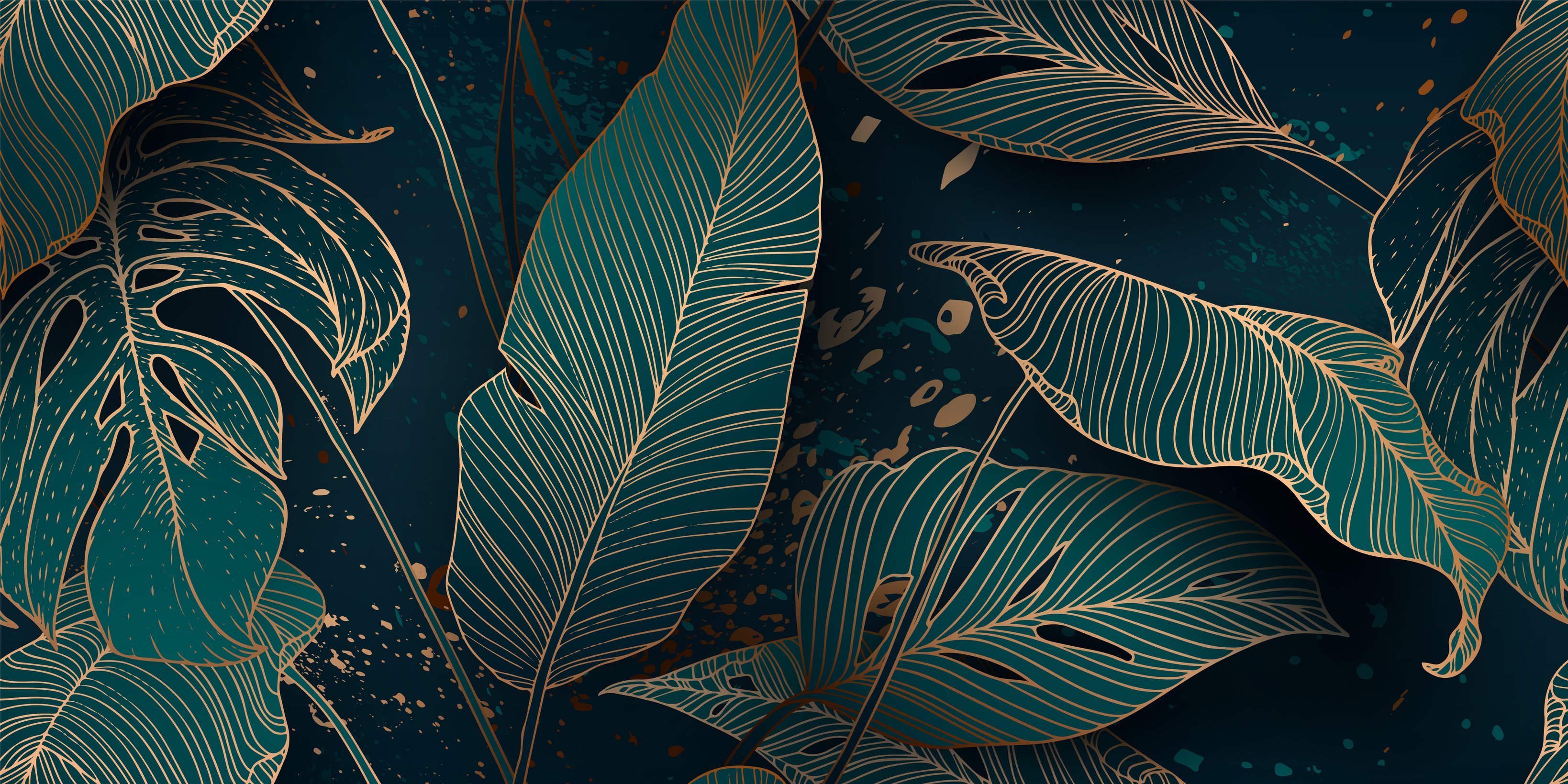 Luxury palm leaves pattern