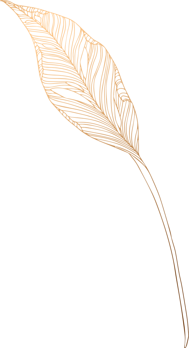 Gold palm leaf