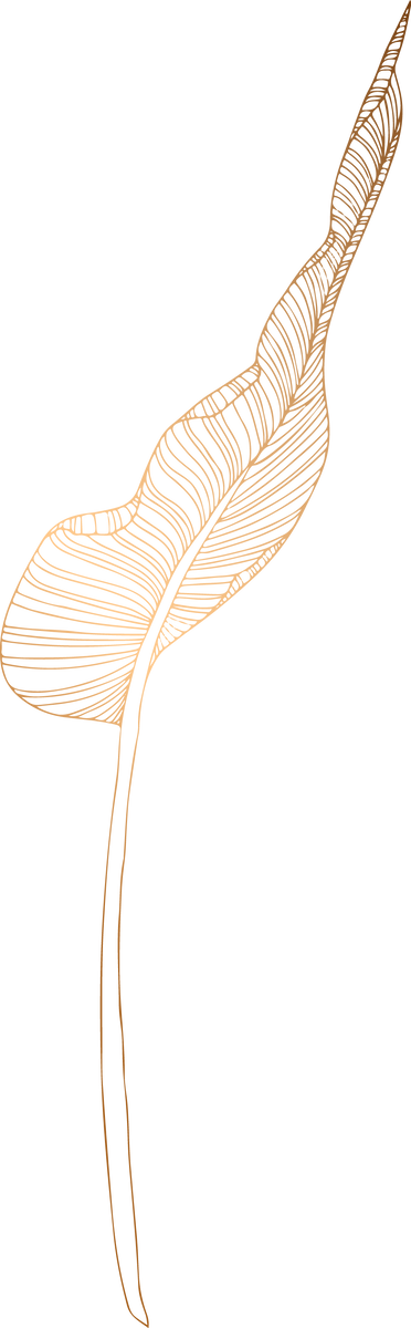 Gold palm leaf